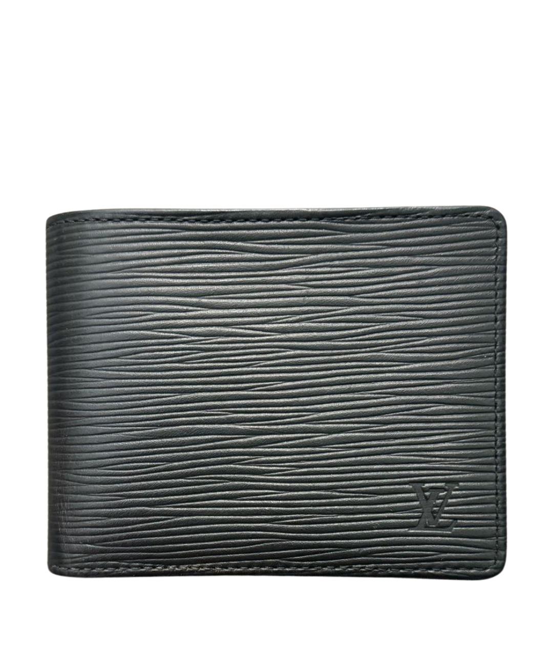 LOUIS VUITTON Черный кожаный кошелек, фото 1