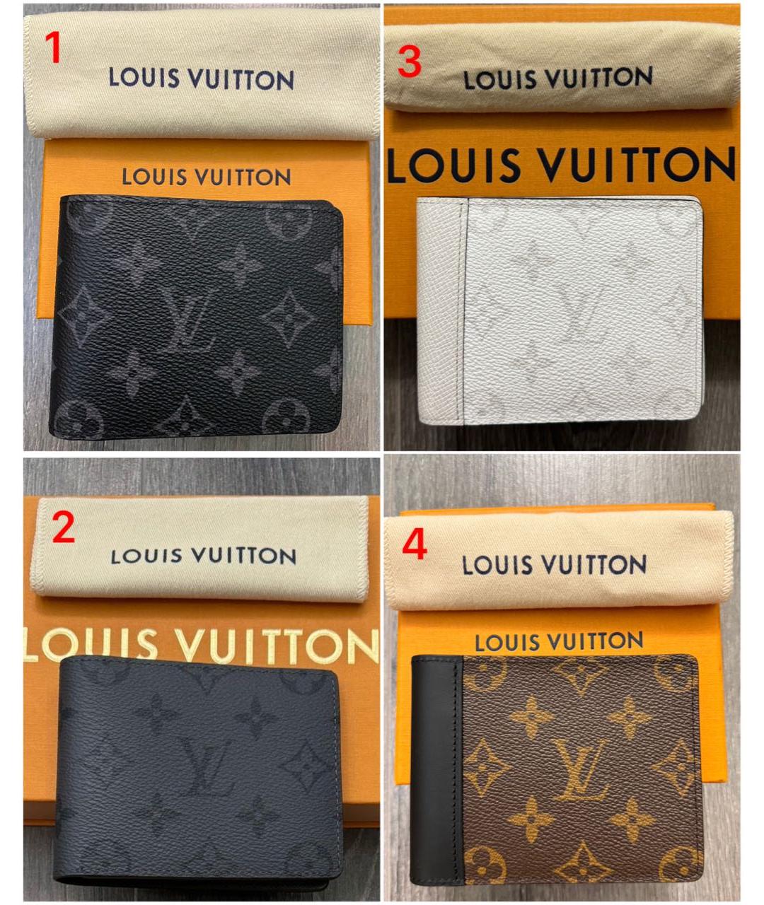 LOUIS VUITTON Черный кожаный кошелек, фото 5
