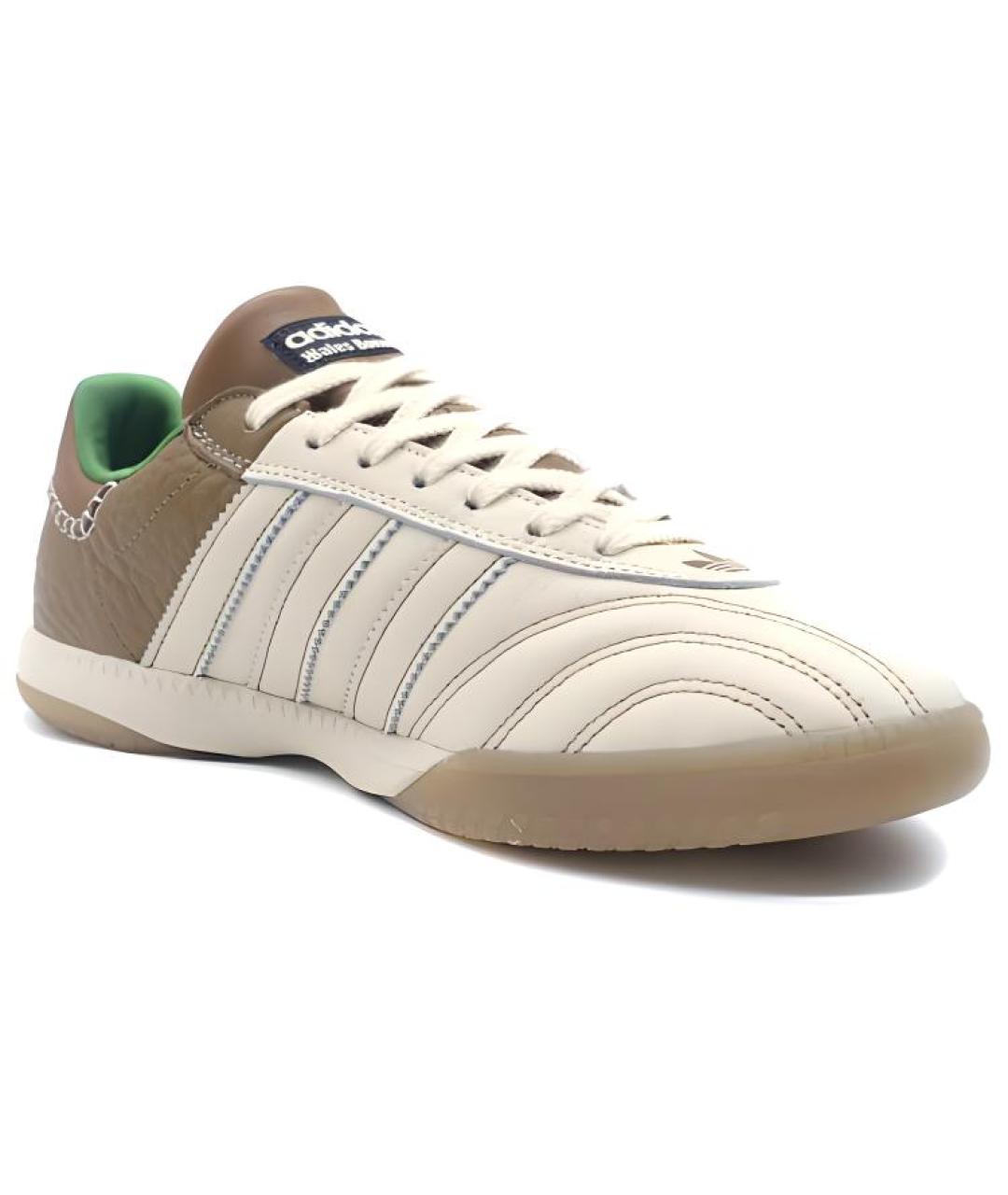 ADIDAS Бежевые кожаные кроссовки, фото 4