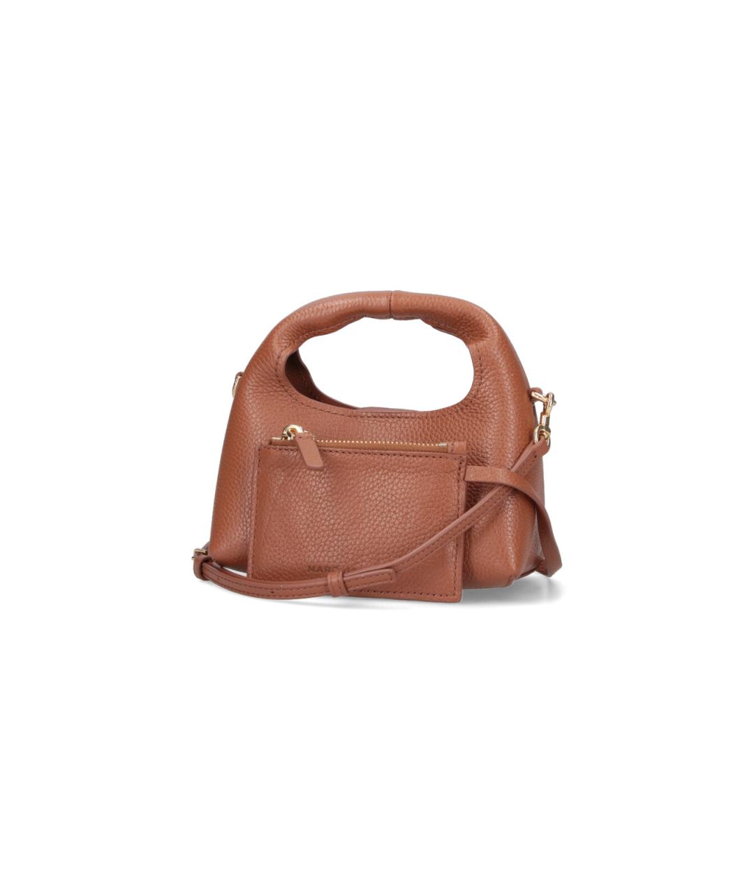 MARC JACOBS Коричневая кожаная сумка с короткими ручками, фото 2