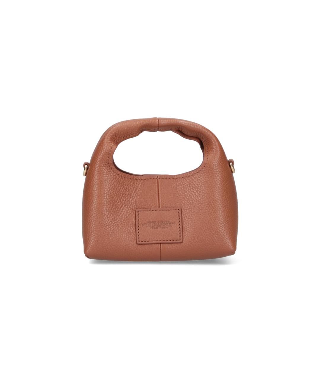 MARC JACOBS Коричневая кожаная сумка с короткими ручками, фото 3