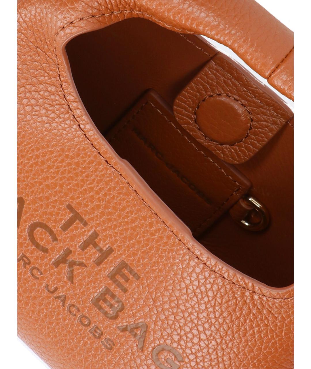 MARC JACOBS Коричневая кожаная сумка с короткими ручками, фото 4