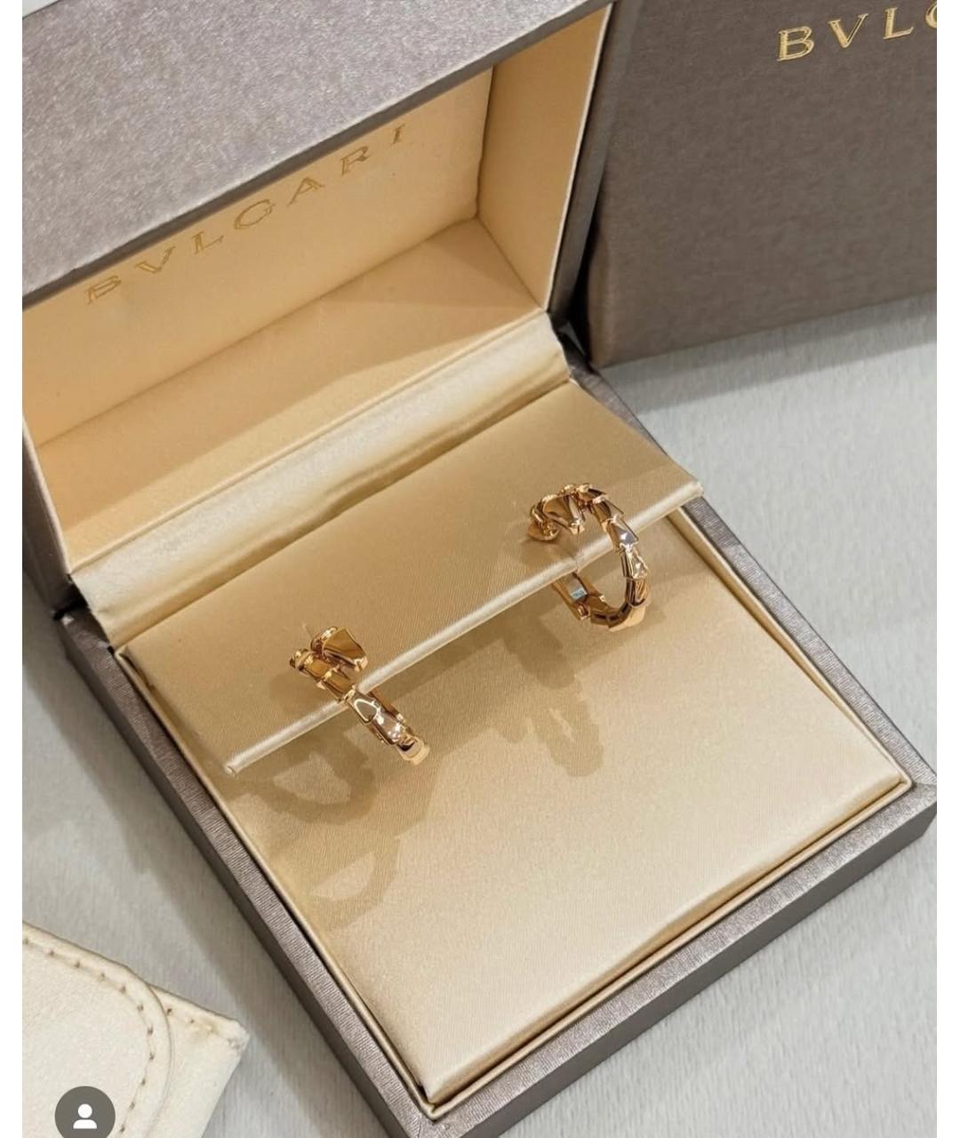 BVLGARI Золотые серьги из розового золота, фото 3