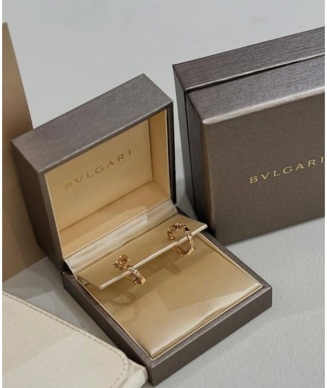 BVLGARI Золотые серьги из розового золота, фото 5