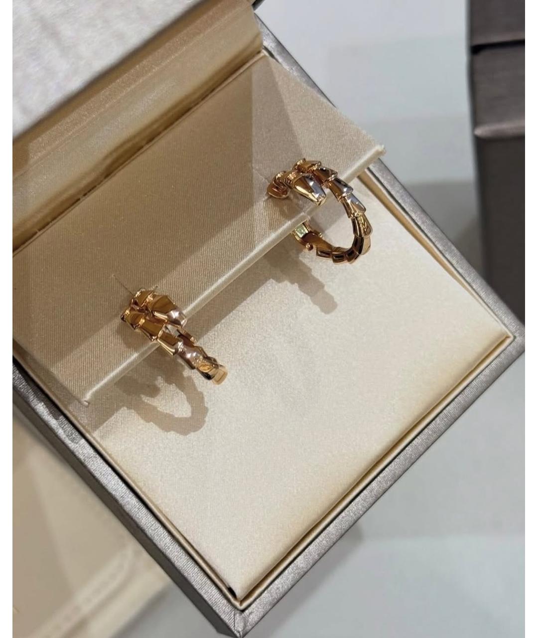 BVLGARI Золотые серьги из розового золота, фото 4