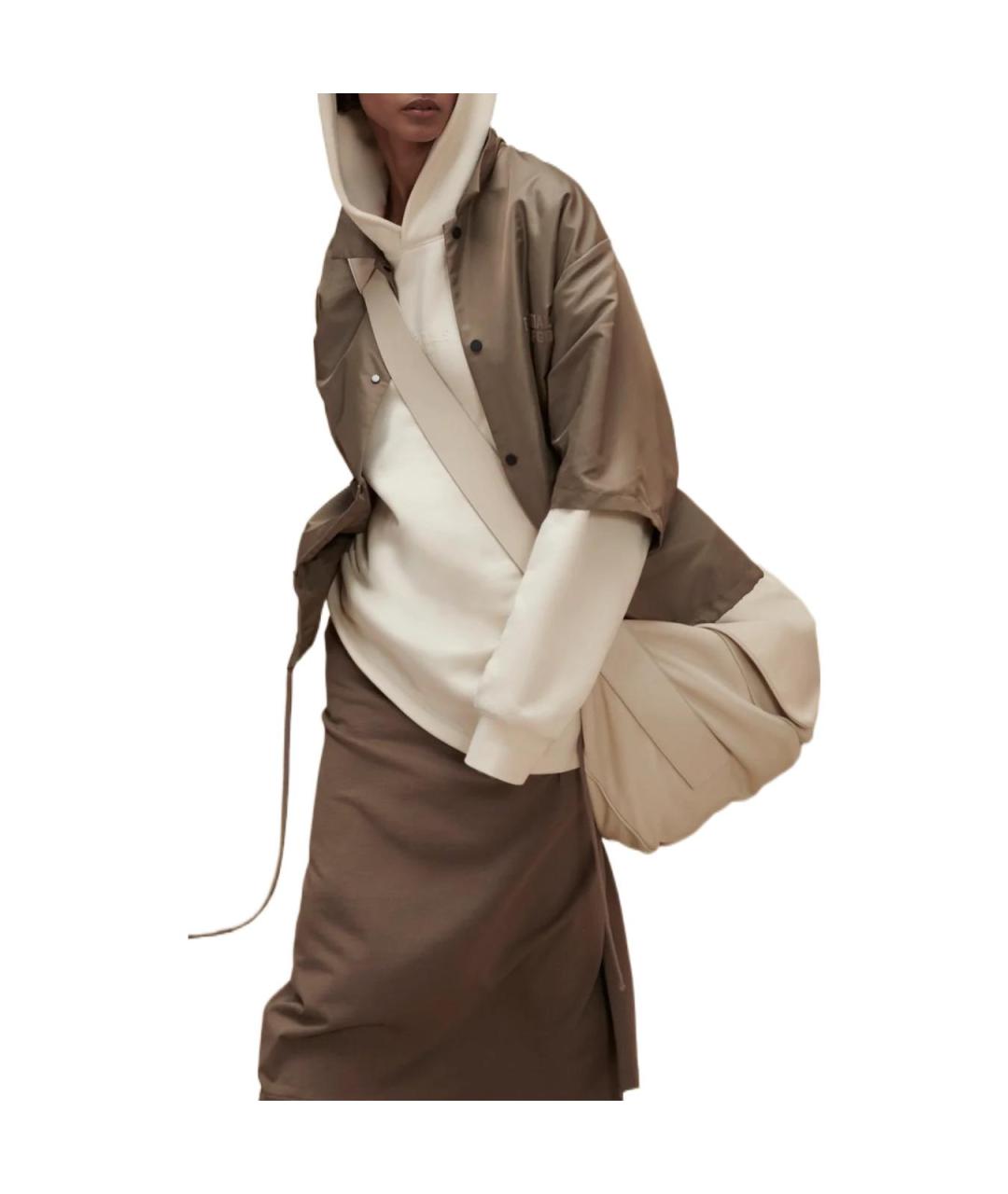 FEAR OF GOD ESSENTIALS Коричневая полиамидовая рубашка, фото 3