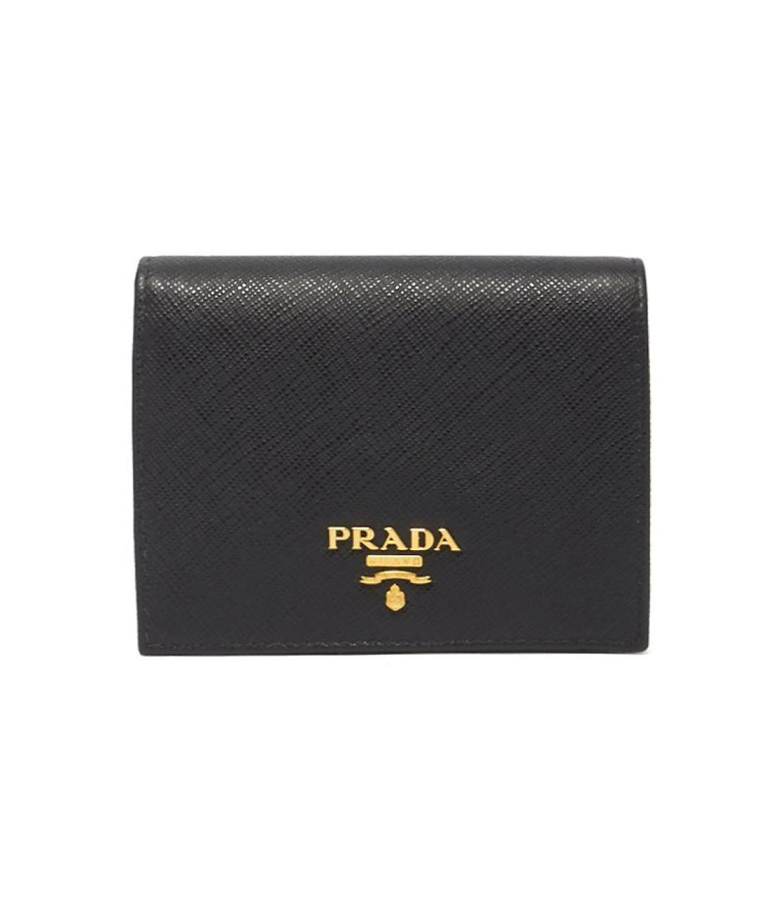 PRADA Черный кожаный кошелек, фото 1
