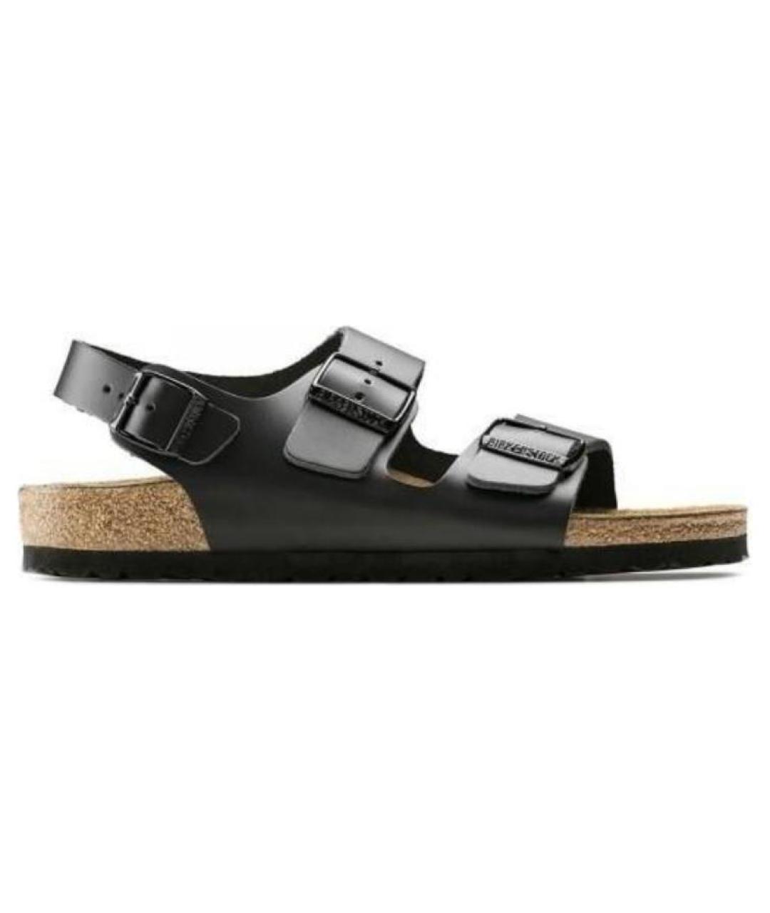 BIRKENSTOCK Черные кожаные сандалии, фото 1