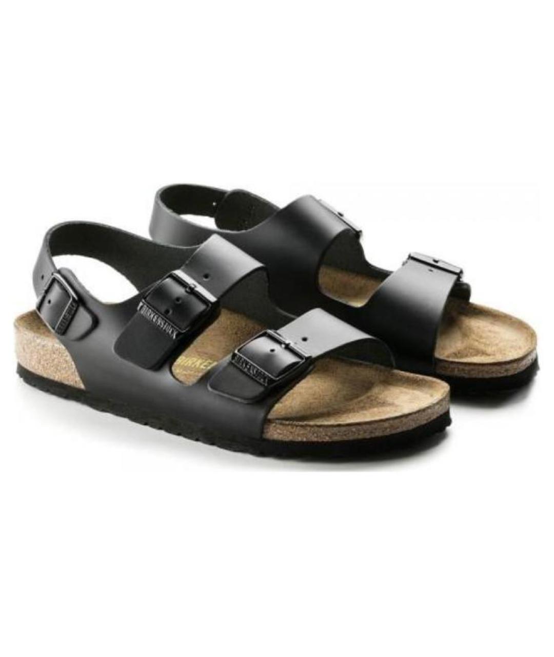 BIRKENSTOCK Черные кожаные сандалии, фото 2
