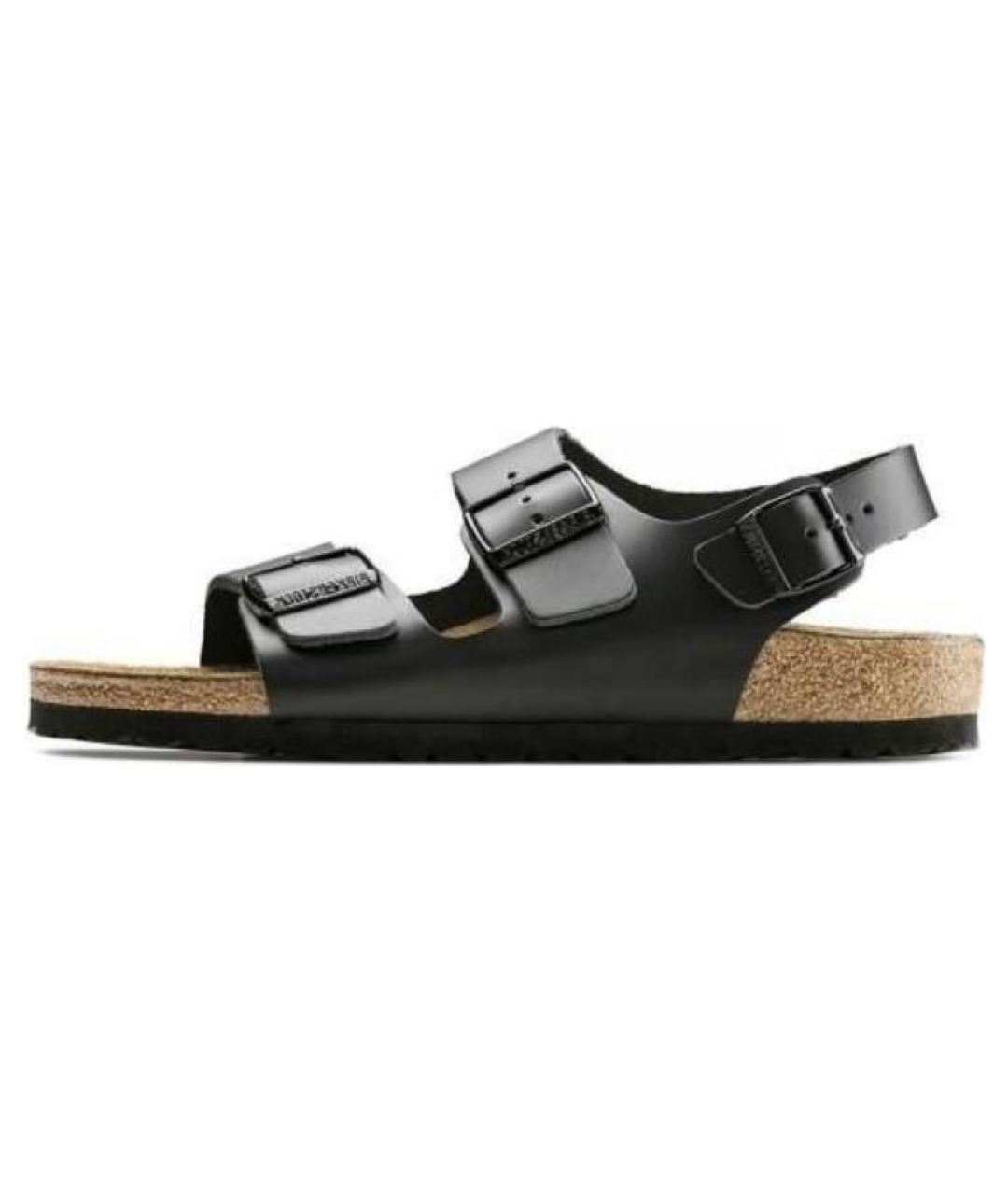 BIRKENSTOCK Черные кожаные сандалии, фото 5
