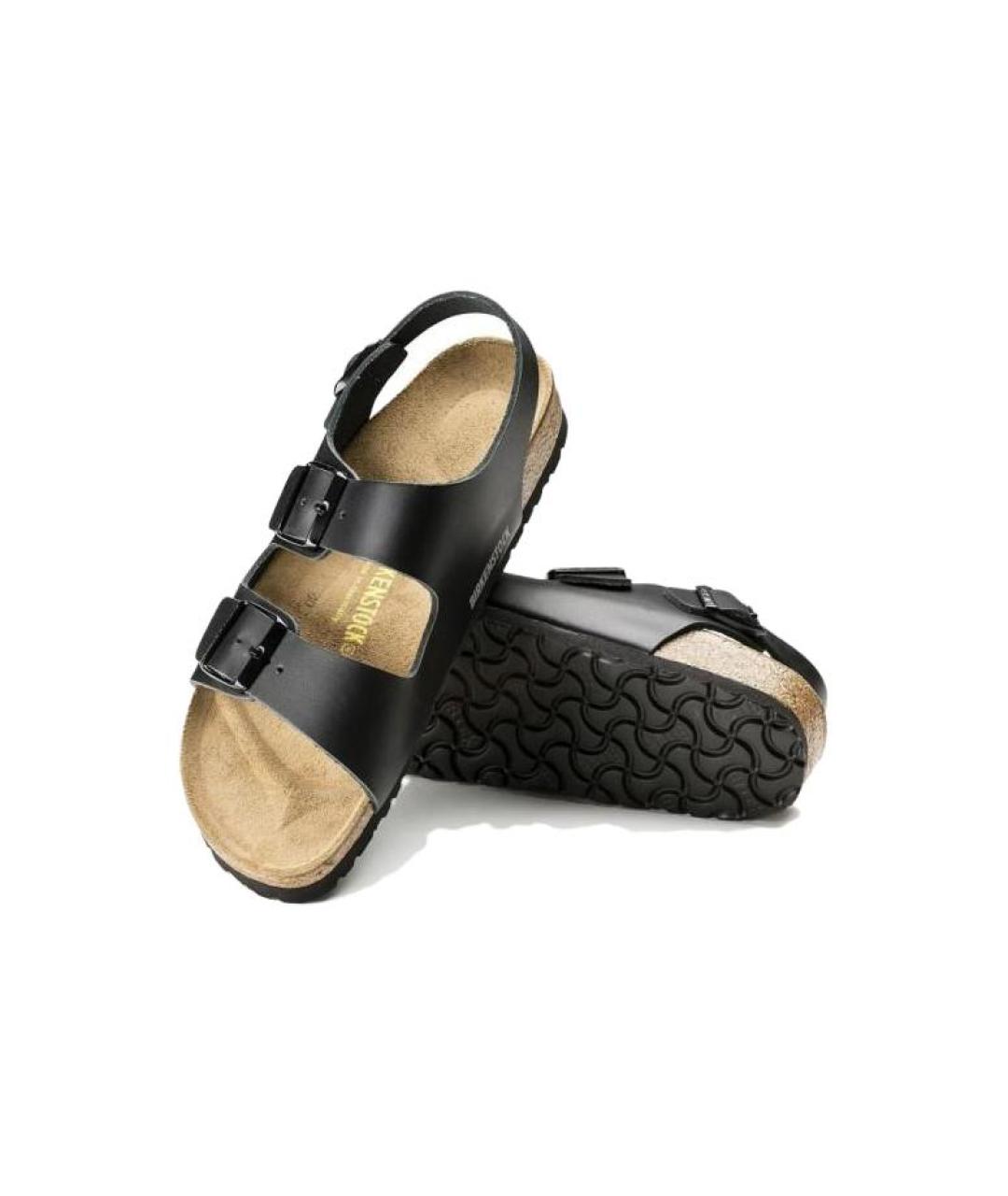 BIRKENSTOCK Черные кожаные сандалии, фото 4