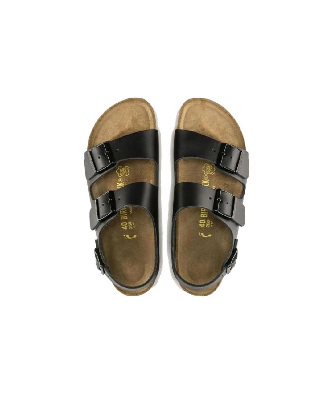 BIRKENSTOCK Черные кожаные сандалии, фото 3