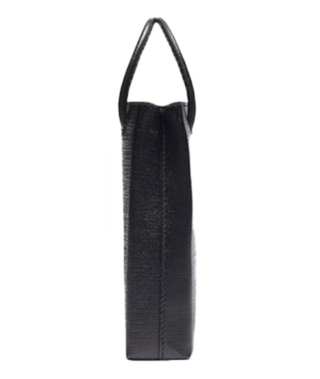 BALENCIAGA Черная кожаная сумка тоут, фото 2