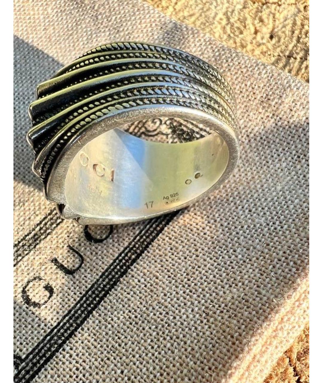 GUCCI Серебряное серебряное кольцо, фото 3