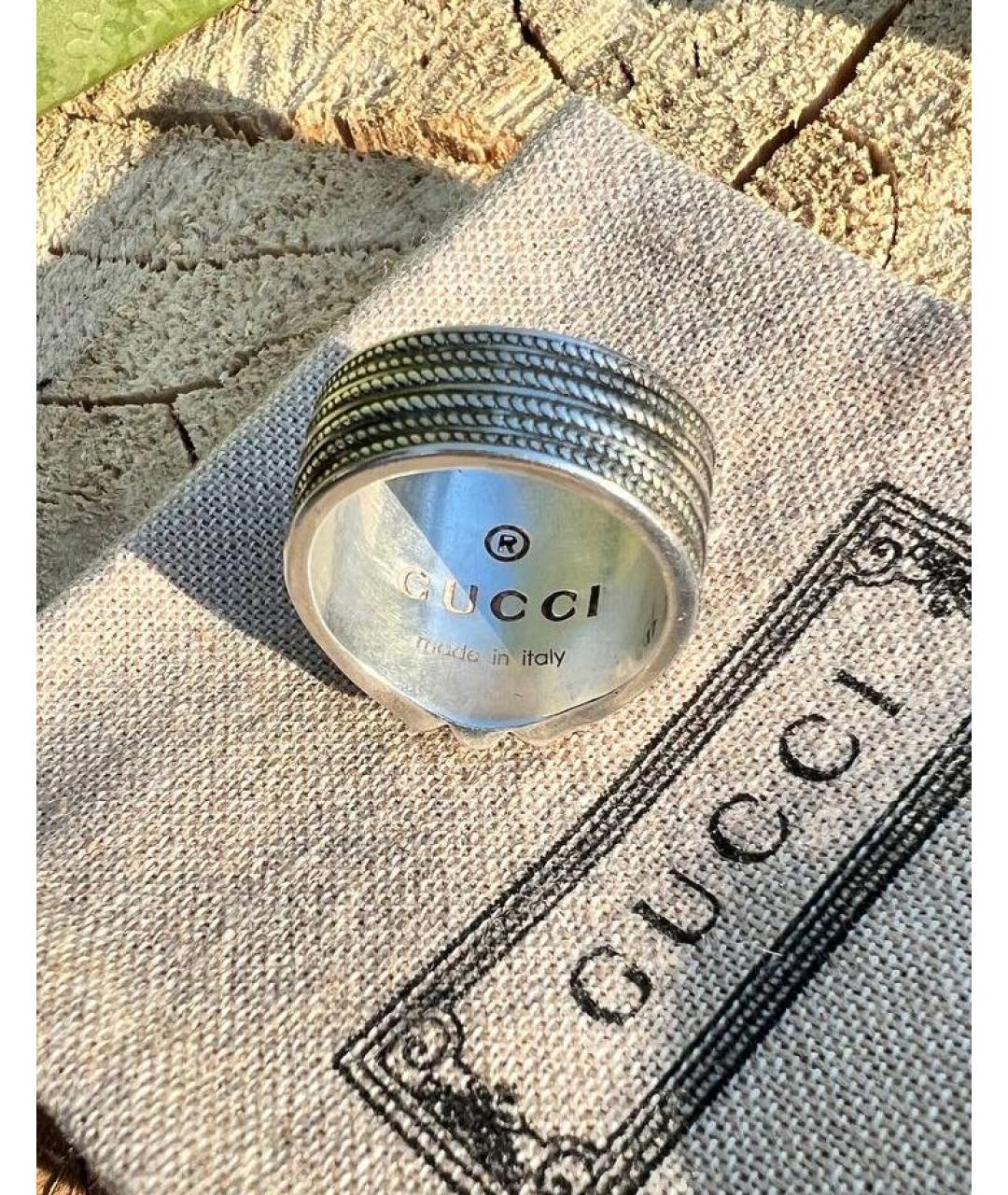 GUCCI Серебряное серебряное кольцо, фото 2