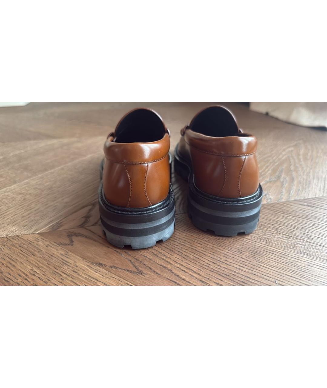 CELINE Коричневые кожаные лоферы, фото 4