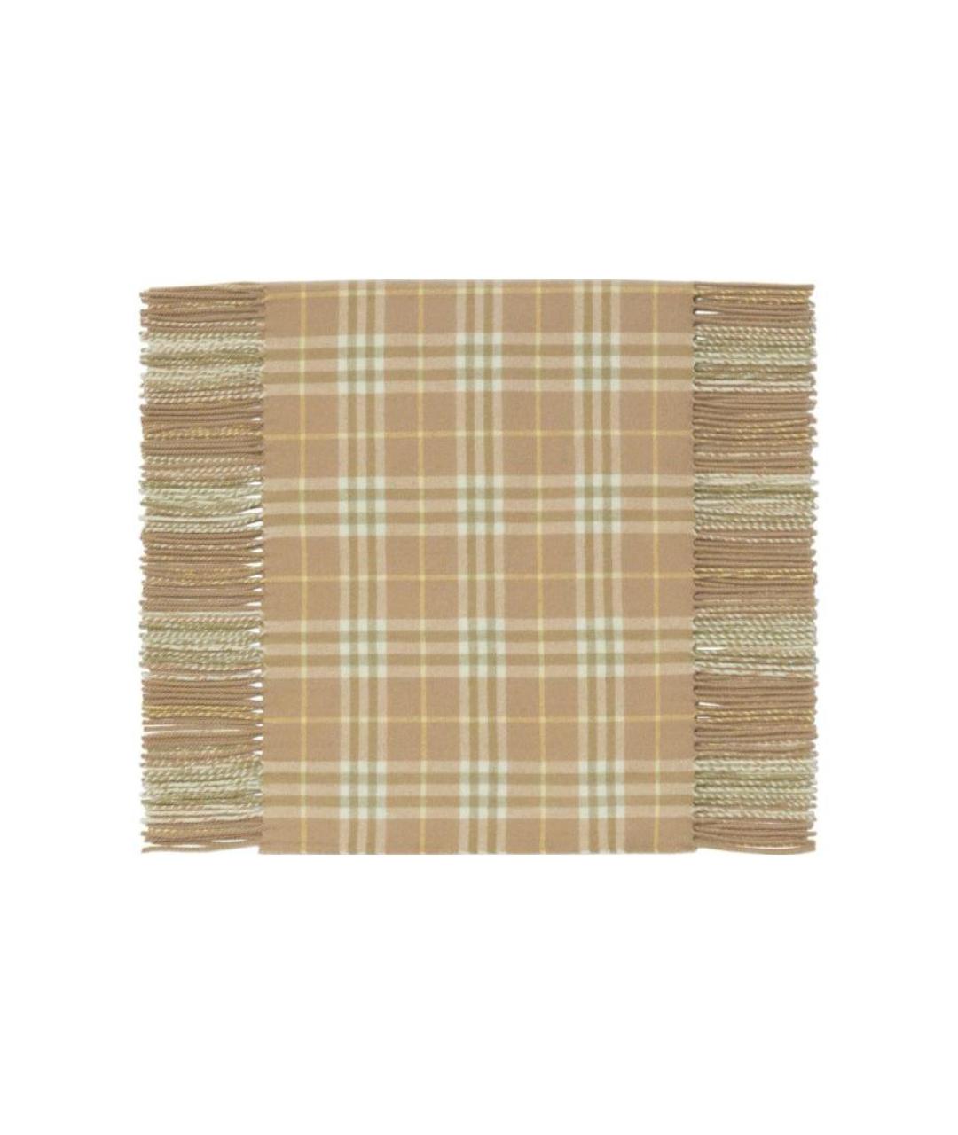 BURBERRY Коричневый кашемировый шарф, фото 2