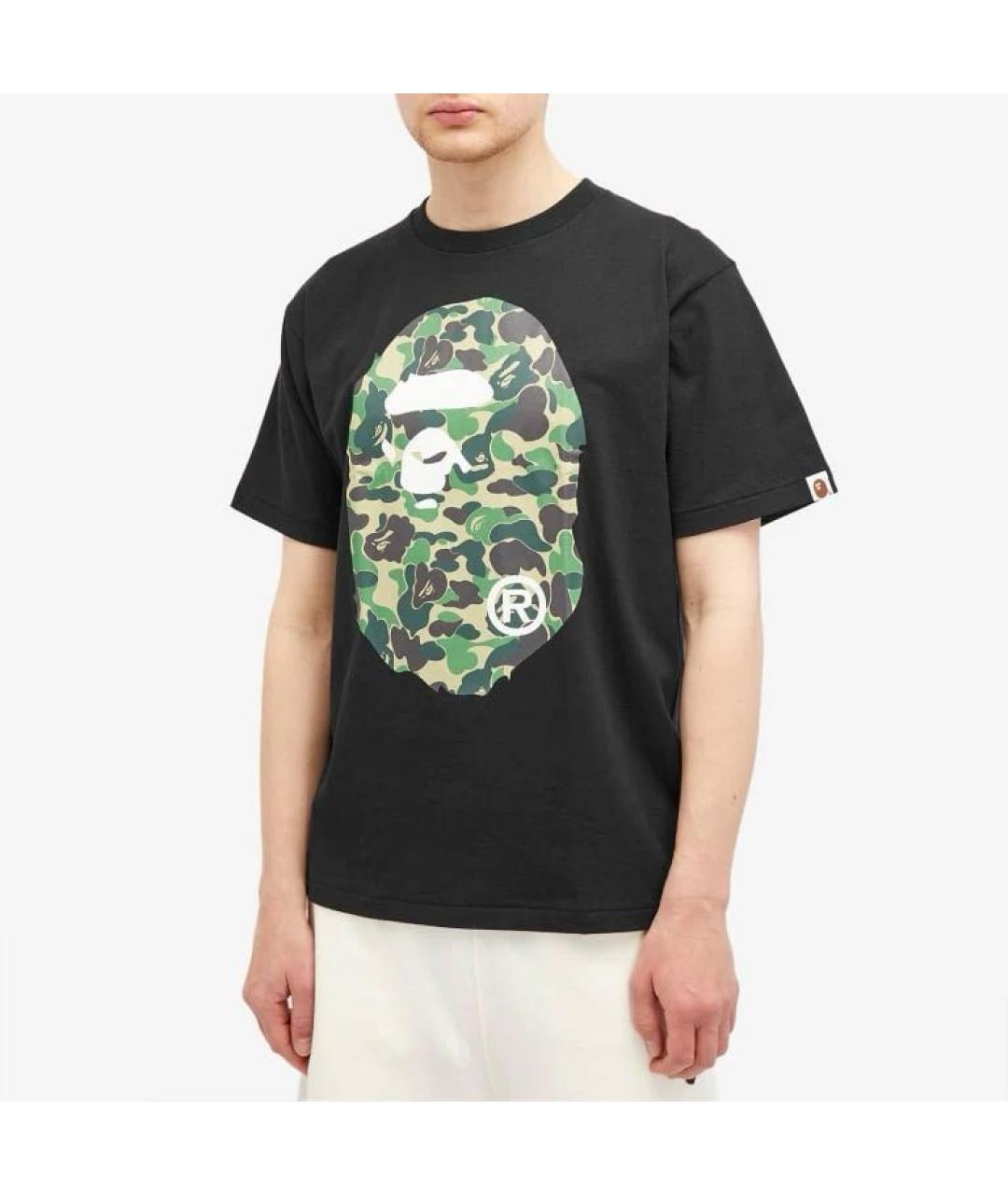 BAPE Черная хлопковая футболка, фото 3