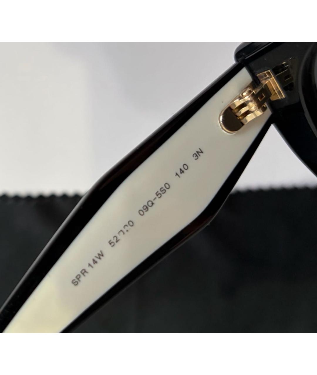PRADA Черные пластиковые солнцезащитные очки, фото 3