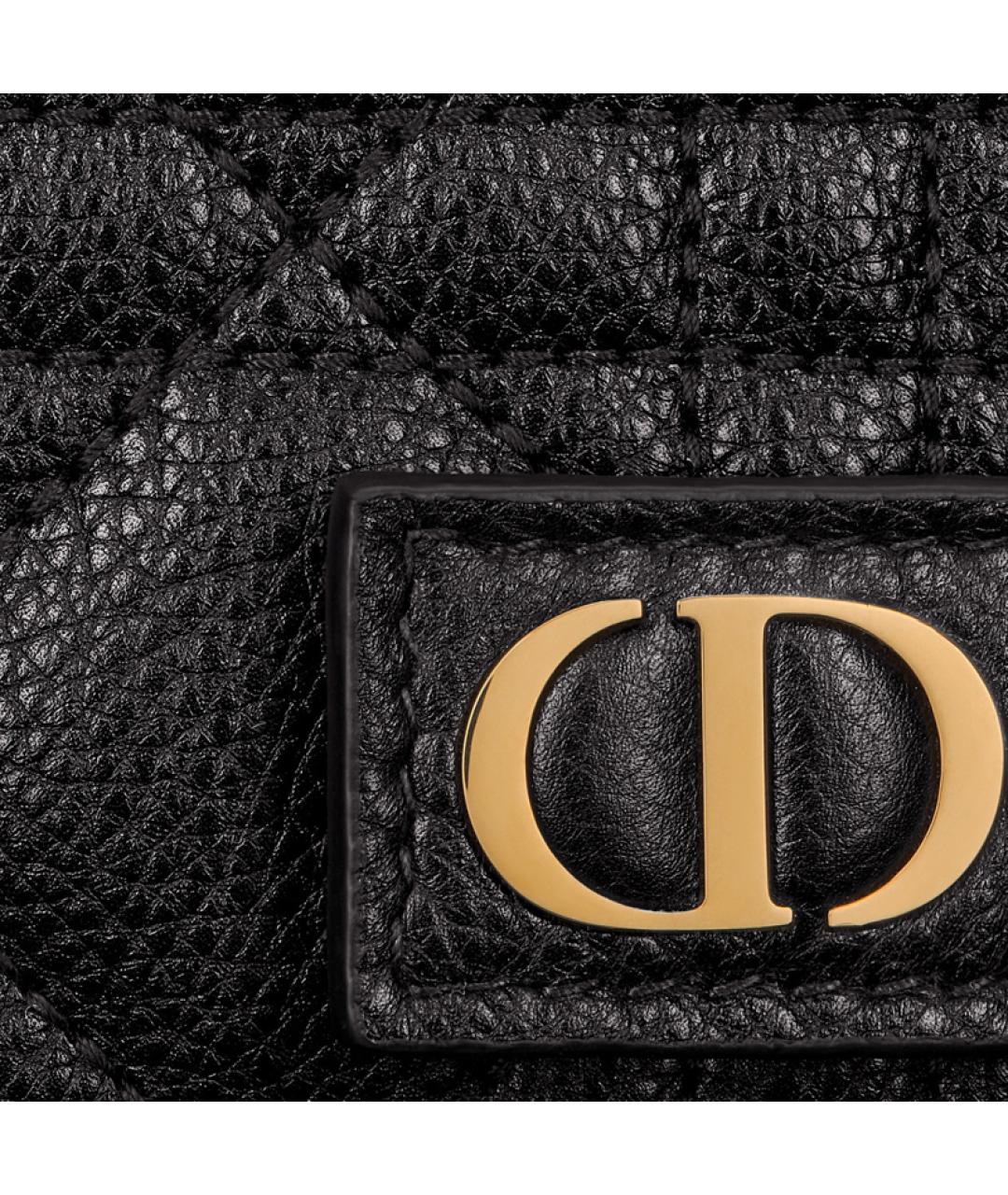 CHRISTIAN DIOR Черный кожаный кошелек, фото 5