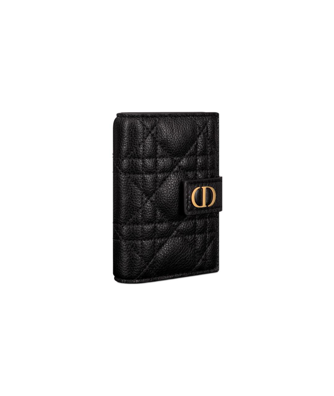 CHRISTIAN DIOR Черный кожаный кошелек, фото 3