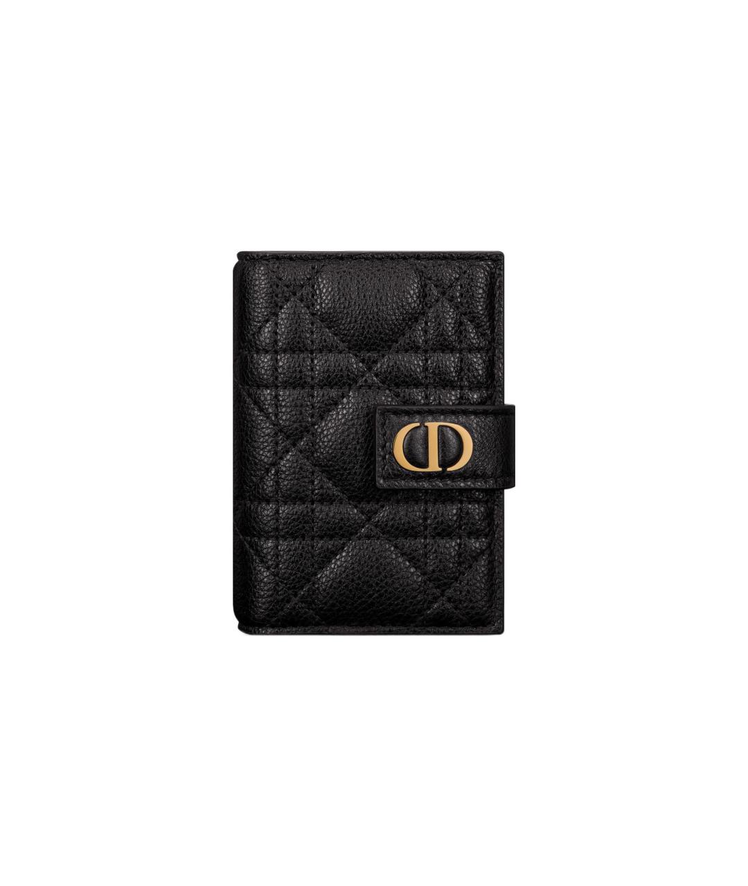 CHRISTIAN DIOR Черный кожаный кошелек, фото 1