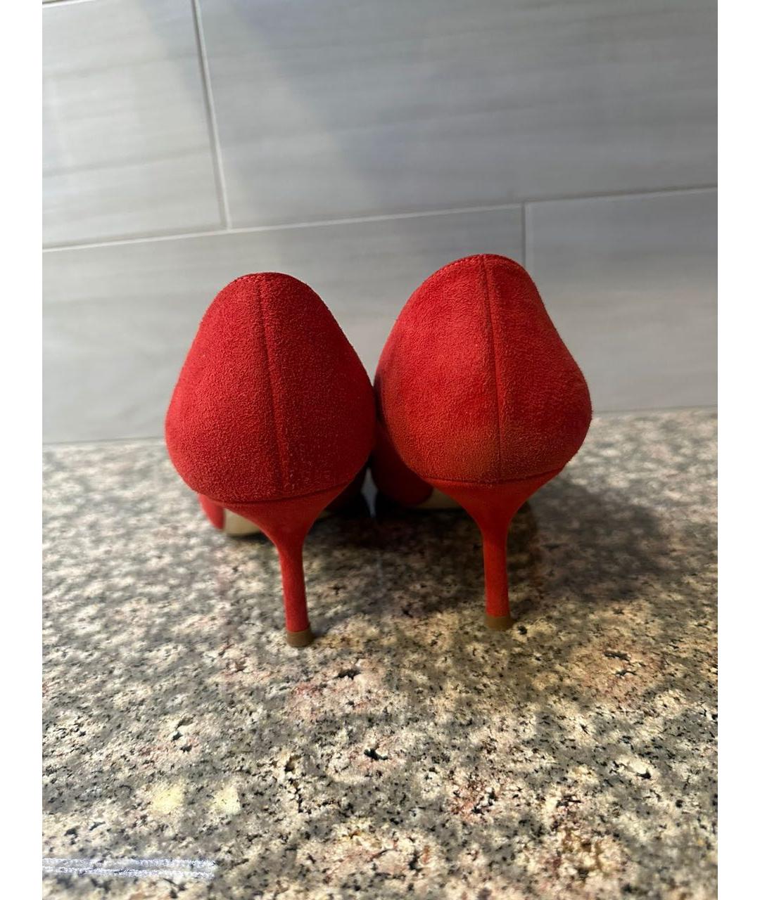 CAROLINA HERRERA Красные замшевые туфли, фото 3