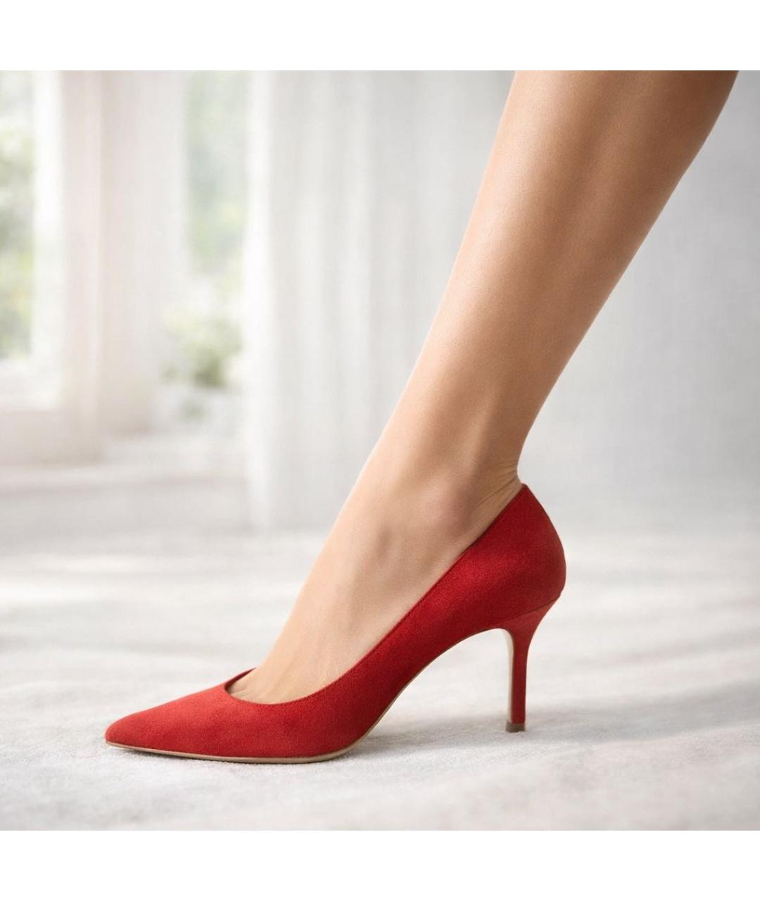 CAROLINA HERRERA Красные замшевые туфли, фото 2