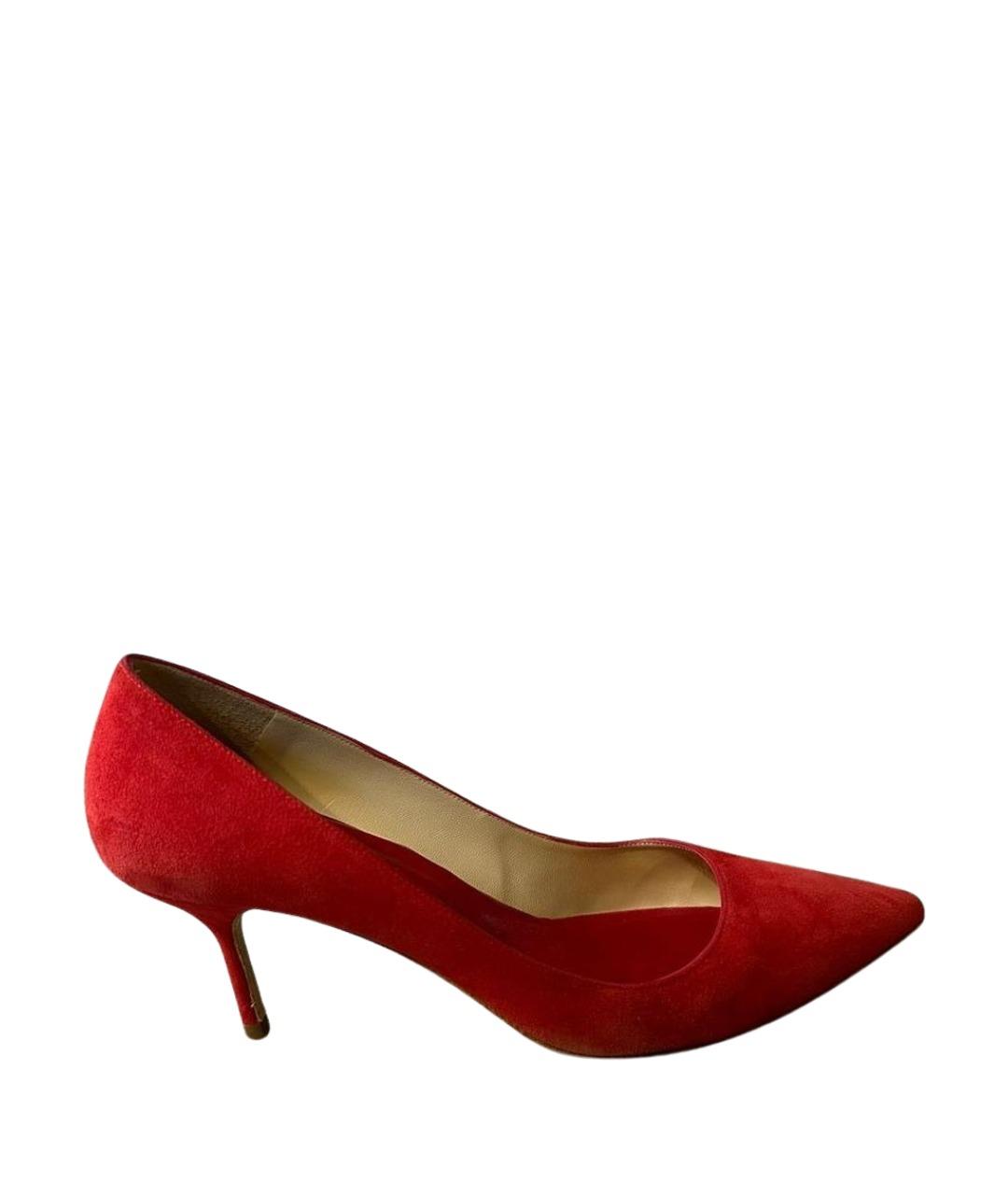 CAROLINA HERRERA Красные замшевые туфли, фото 7
