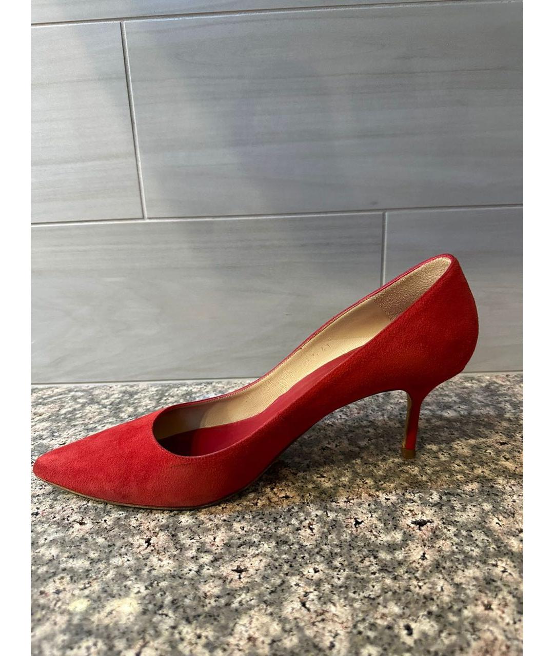 CAROLINA HERRERA Красные замшевые туфли, фото 4