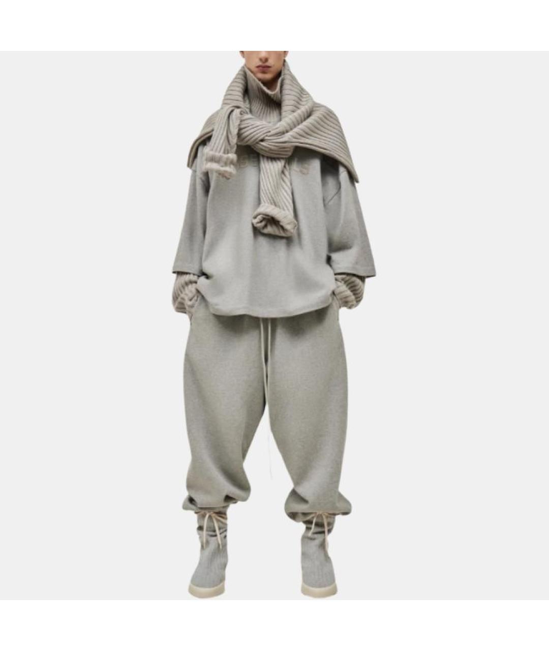 FEAR OF GOD ESSENTIALS Серая футболка, фото 3