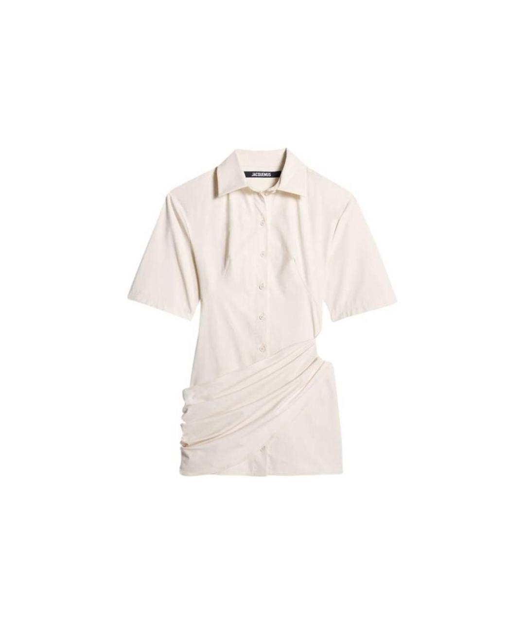 JACQUEMUS Белое повседневное платье, фото 4