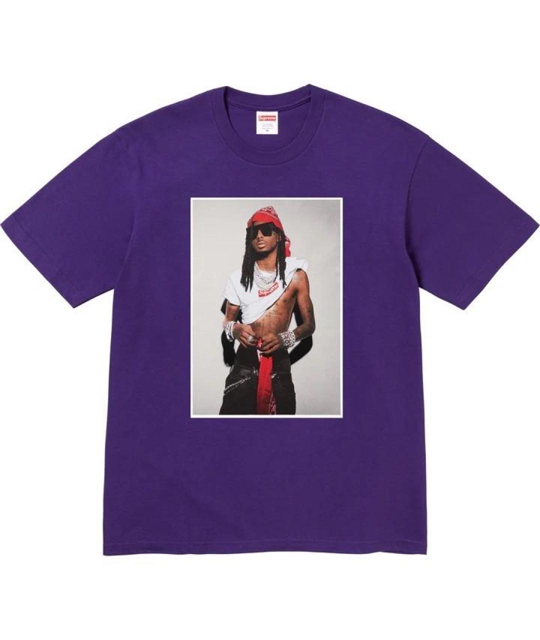 SUPREME Фиолетовая футболка, фото 1