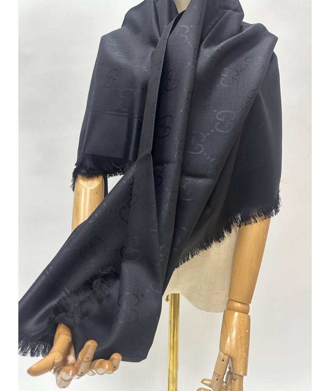 GUCCI Черный платок, фото 4