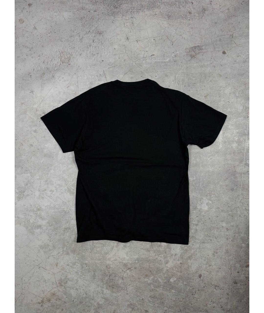 SUPREME Черная хлопковая футболка, фото 2