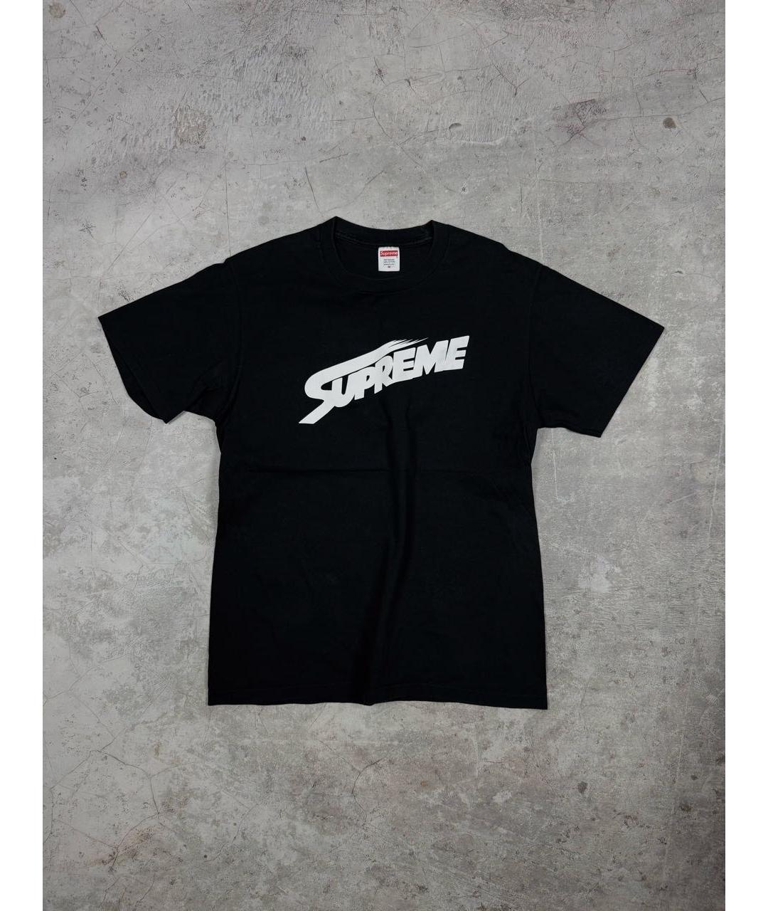 SUPREME Черная хлопковая футболка, фото 6