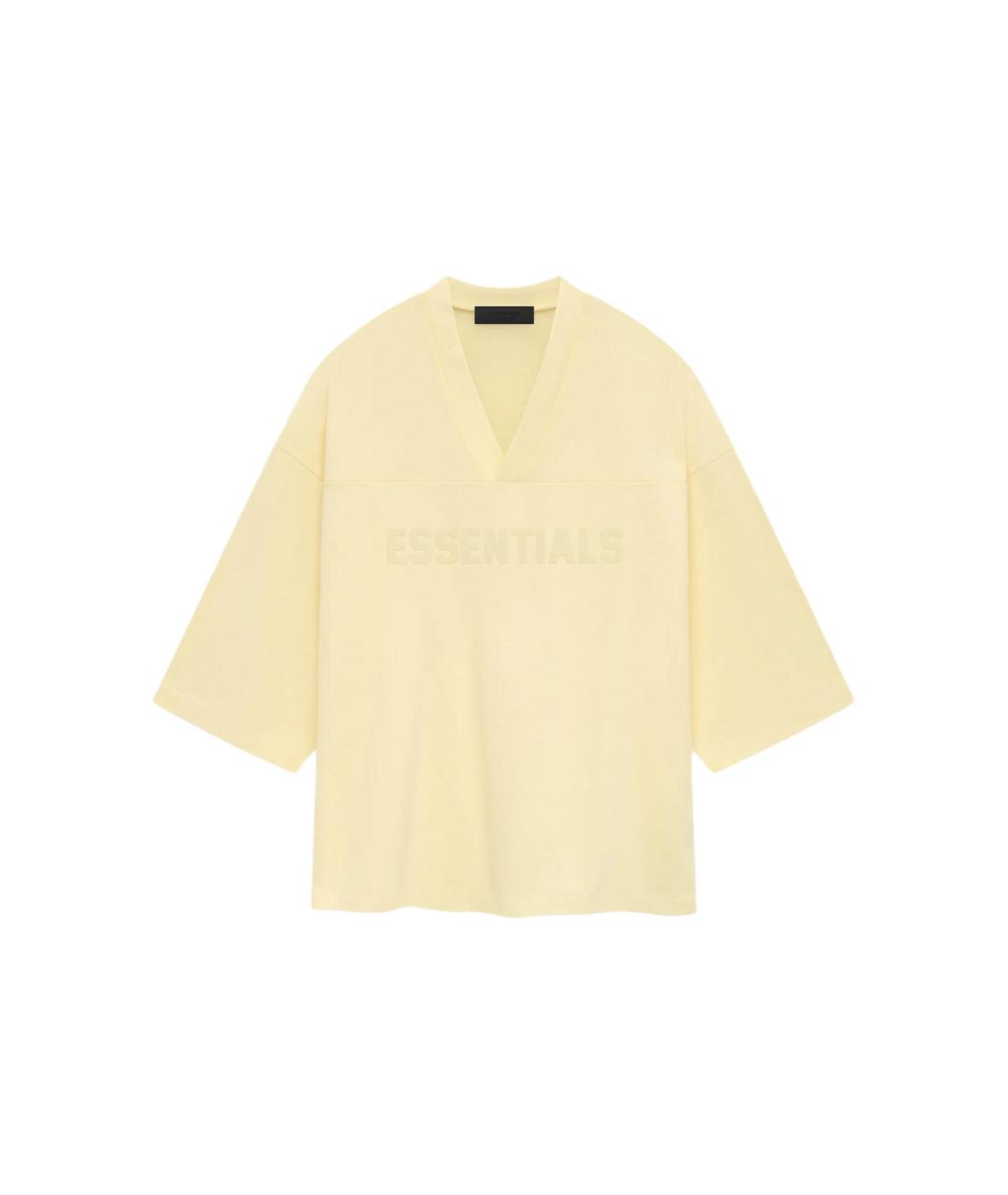FEAR OF GOD ESSENTIALS Желтая хлопковая футболка, фото 1