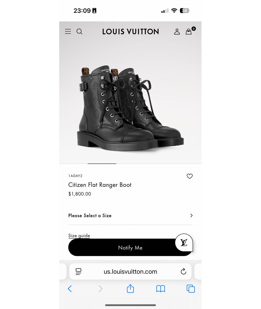 LOUIS VUITTON Черные кожаные ботинки, фото 8