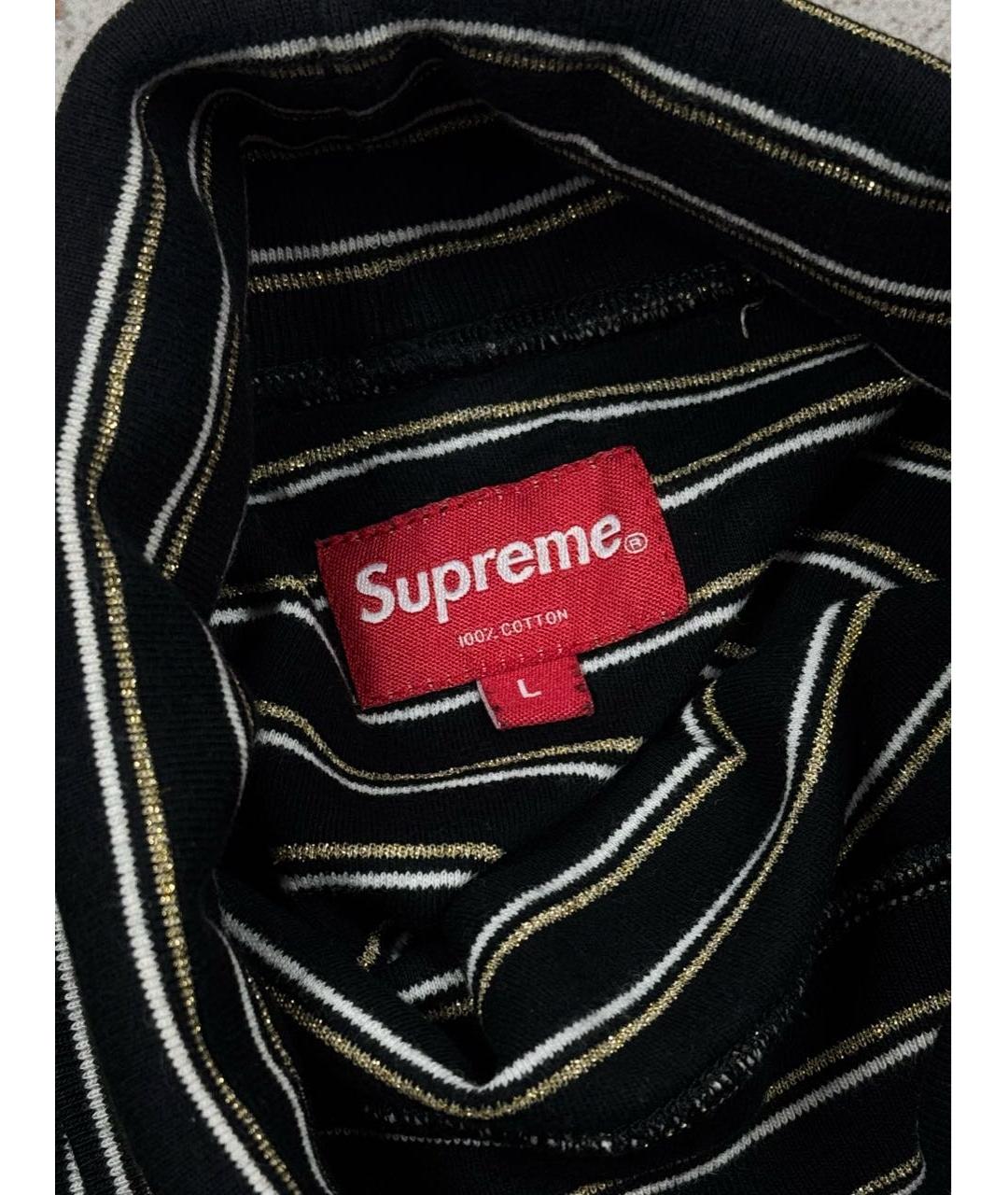 SUPREME Черная хлопковая водолазка, фото 6