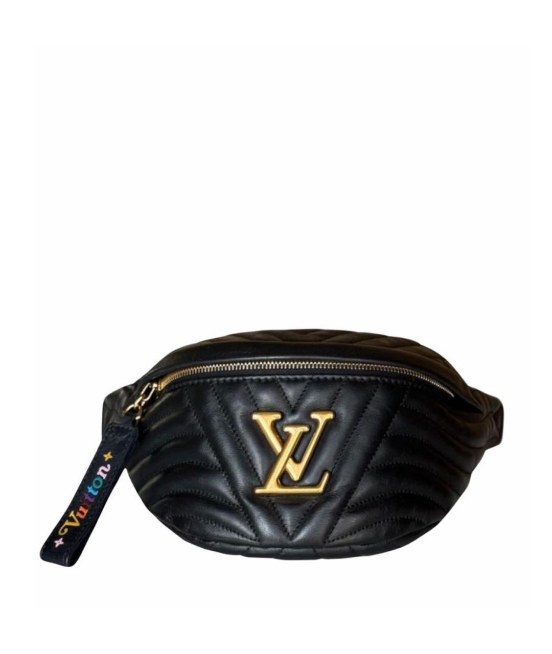 LOUIS VUITTON Черная кожаная поясная сумка, фото 1