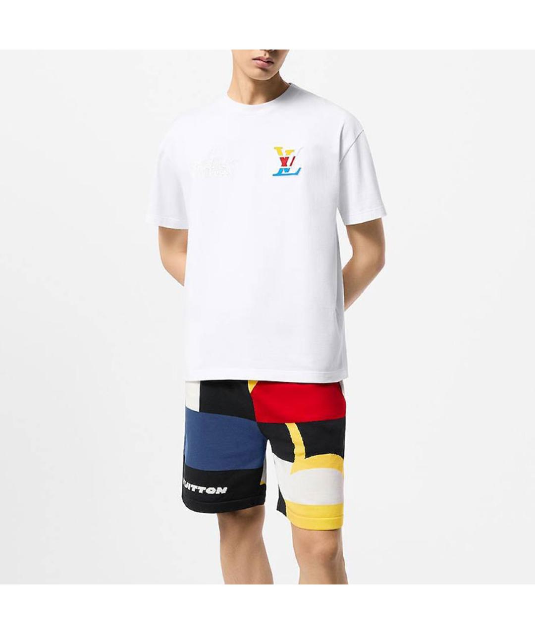 LOUIS VUITTON Белая хлопковая футболка, фото 4