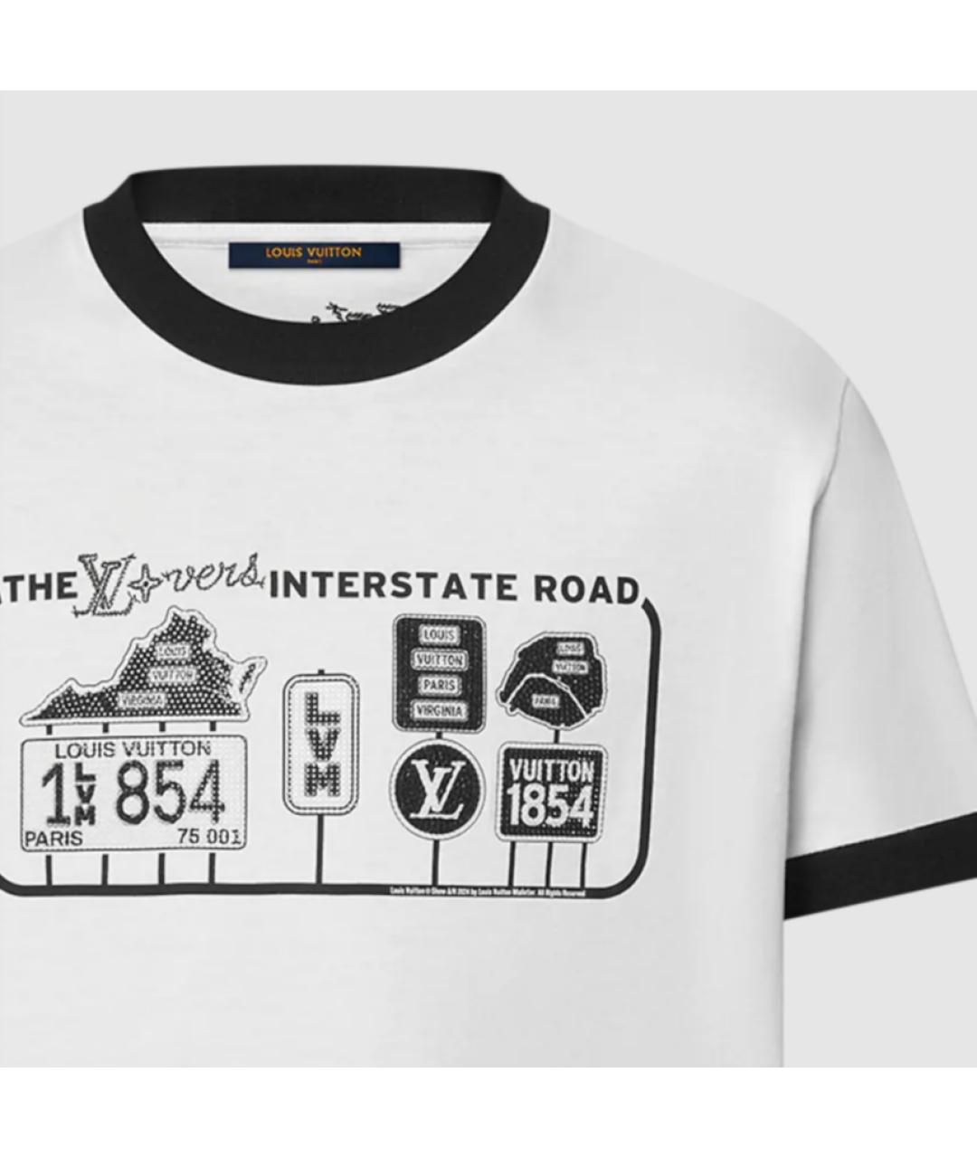 LOUIS VUITTON Белая хлопковая футболка, фото 5