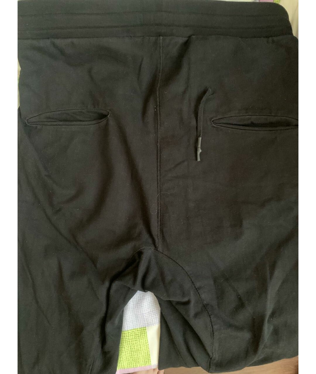 11 BY BORIS BIDJAN SABERI Черные хлопко-эластановые повседневные брюки, фото 6