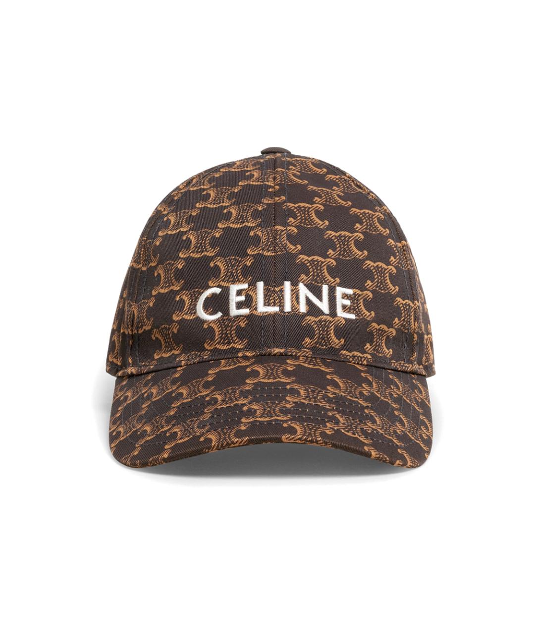 CELINE Коричневая хлопковая кепка, фото 2