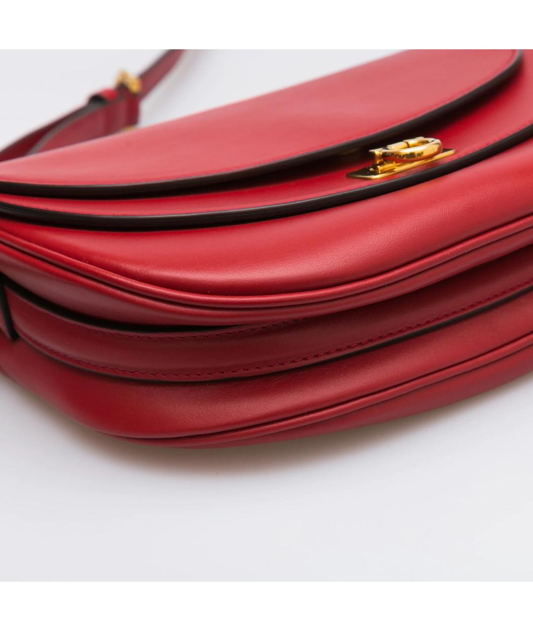 FERRAGAMO Красная кожаная сумка через плечо, фото 3