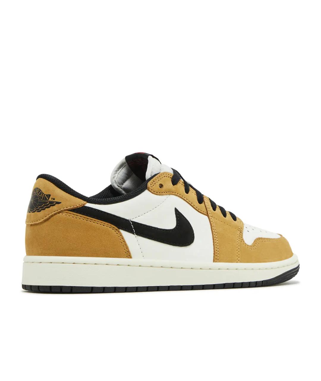 JORDAN Коричневые кожаные высокие кроссовки / кеды, фото 3