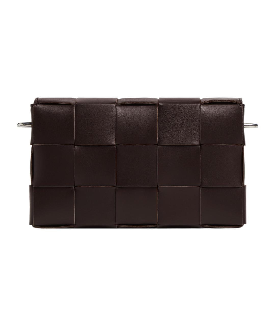 BOTTEGA VENETA Коричневая кожаная сумка на плечо, фото 3