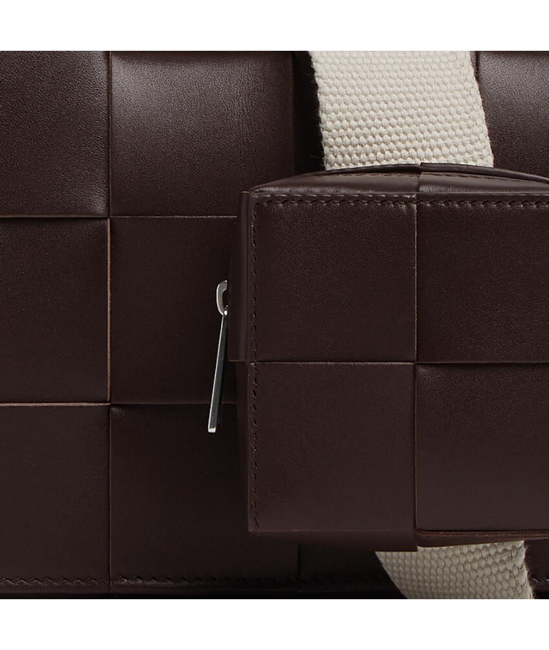BOTTEGA VENETA Коричневая кожаная сумка на плечо, фото 5