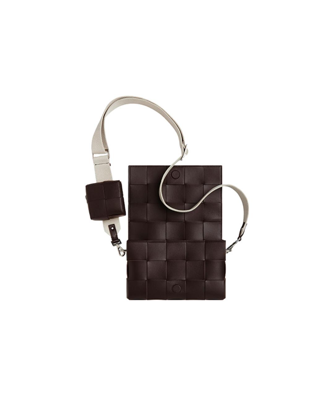BOTTEGA VENETA Коричневая кожаная сумка на плечо, фото 4