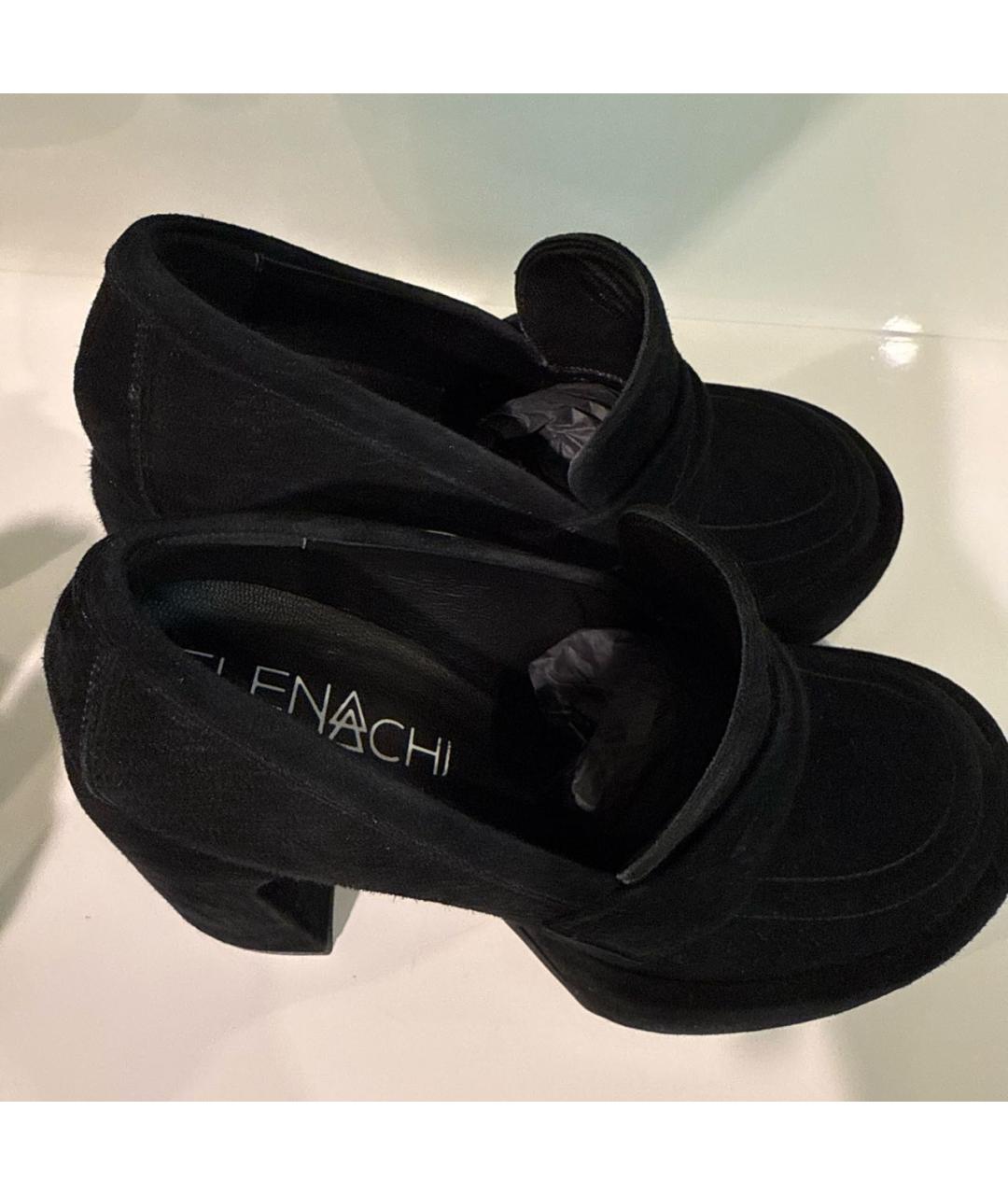 ELENA IACHI Черные замшевые туфли, фото 4